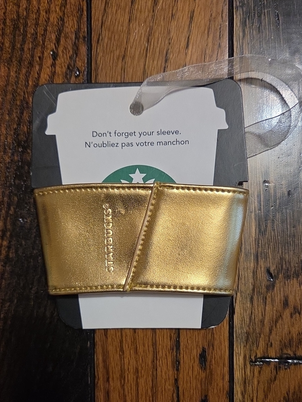Starbucks Metallic Gold Reusable Sleeve